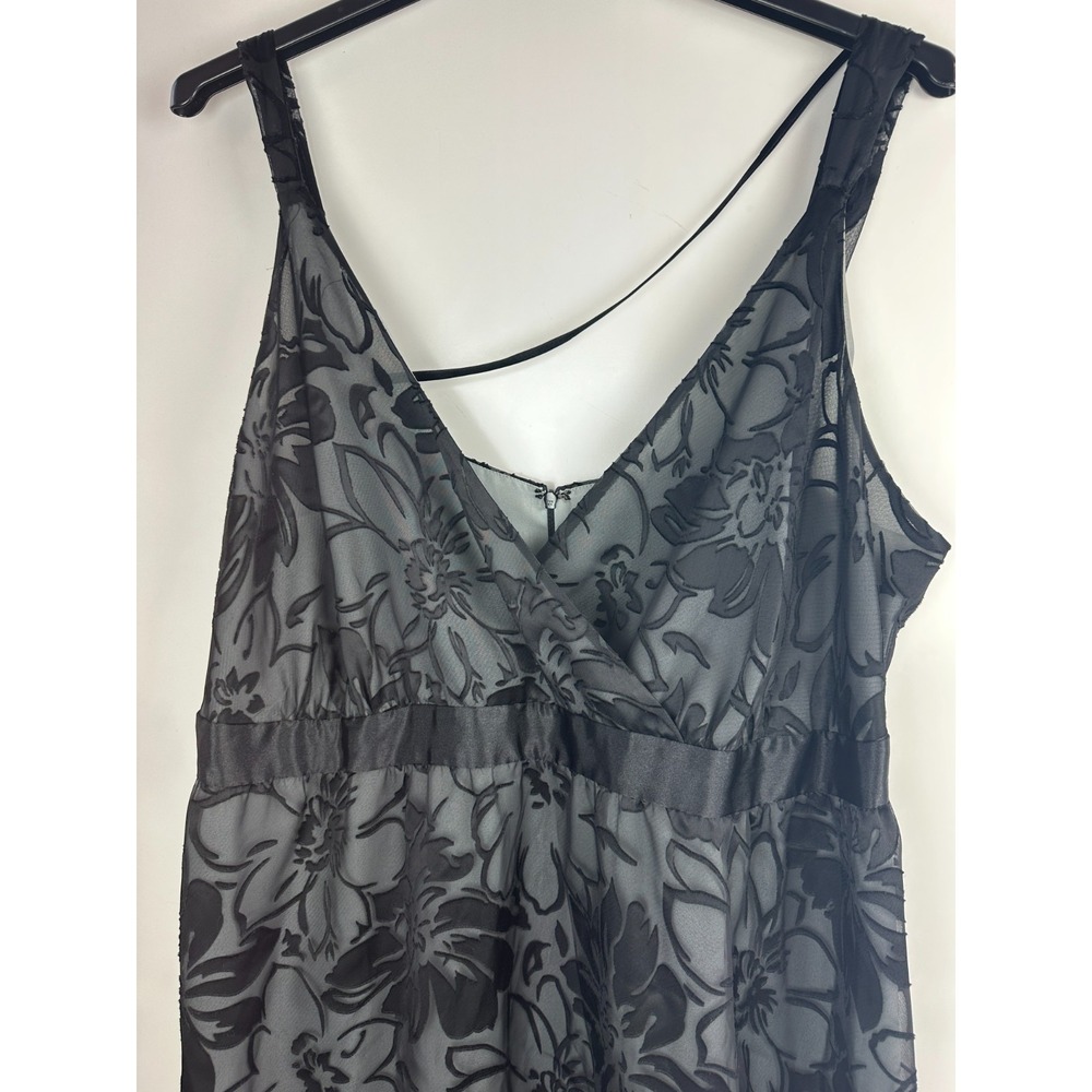 Lane Bryant Velvet Burnout Overlay Surplice Dress Plus Size 22 Whimsigoth Witchy - Picture 12 of 15